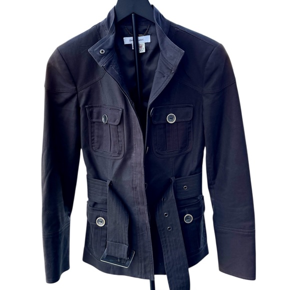 Zara Chocolate Utility Jacket with Buckle - Picture 4 of 4